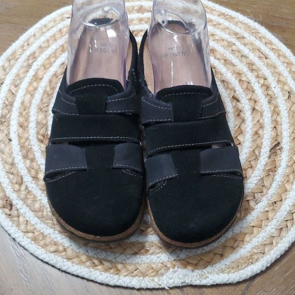 Earth Origins  Ellery Women’s Black slip on Suede sandal clog, Size 7 - Picture 3 of 8